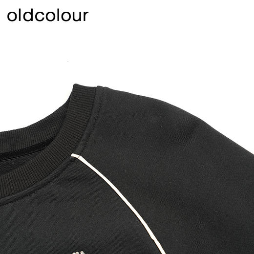 oldcolour黑色休闲气质百搭宽松长袖T恤女L41023194 商品图2