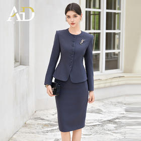 AD轻熟风名媛高端职业西服套装女长袖工作服两件套通勤西装半身裙