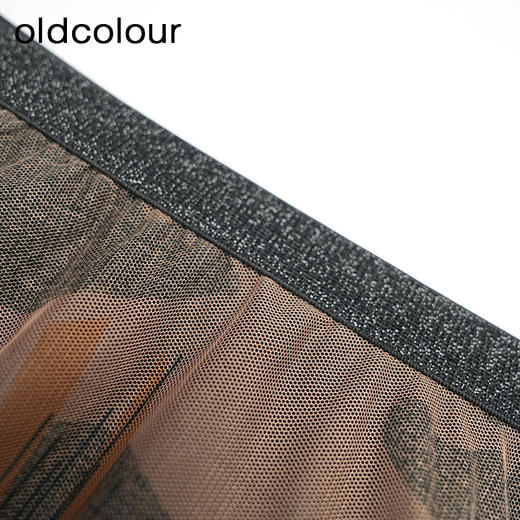 oldcolour春秋款气质复古优雅碎花松紧腰长款半身裙N11063177 商品图2