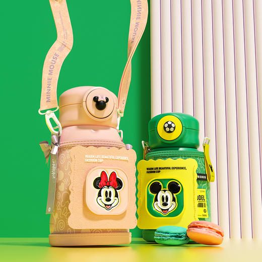 格沵GERM米奇联名奇遇保温杯大容量高颜值儿童学生通用可斜跨水杯 商品图5