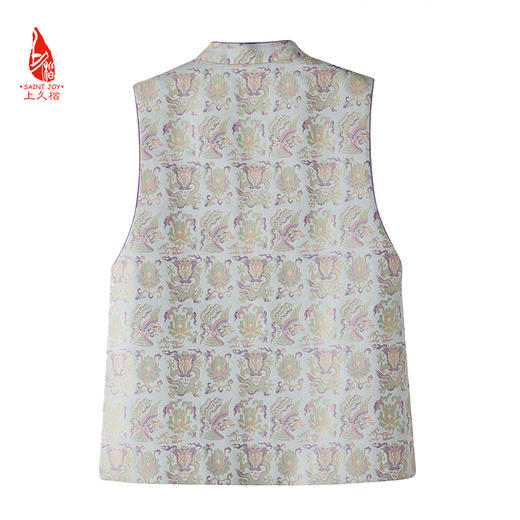 SAINTJOY/上久楷女式宋锦马甲  龙凤穿莲纹锦 CY1044207007 商品图2