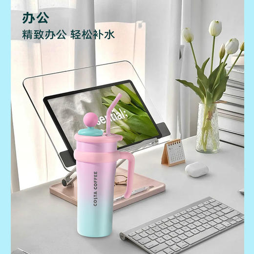 【代发】COSTA 巨无霸2.0大号保温杯高颜值学生吸管直饮杯子1.25L 商品图4