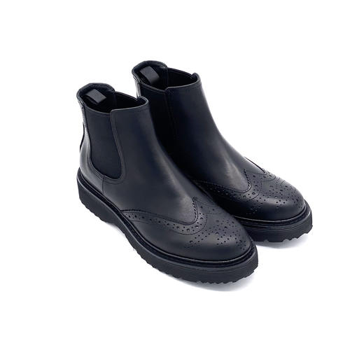 国货优品系列经典款布洛克雕花女踝靴DAY STYLE990黑色哑光（超轻款） 商品图7