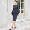 AD轻熟风名媛高端职业西服套装女长袖工作服两件套通勤西装半身裙 商品缩略图3