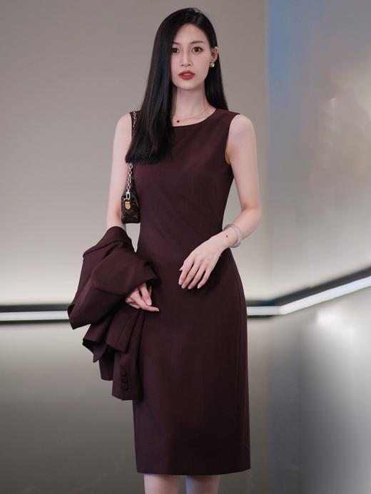 2024秋冬新品安哥拉红西装连衣裙套装女职业装高端时尚西服两件套 商品图1