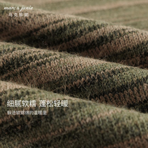 马克珍妮男童复古渐变条纹毛衣儿童针织衫2024年秋冬新款241705 商品图2