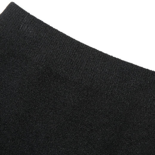 MYX-WM-68196-L中长款不规则黑色显瘦半身裙蕾丝拼接针织包臀裙秋冬款高腰一步裙 商品图3