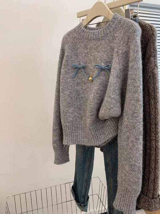 蝴蝶结灰色马海毛 商品图6