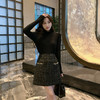 奢姿大码女装2024秋季小香风半身裙胖妹妹气质A字摆格纹时尚裙子9943490162 商品缩略图2