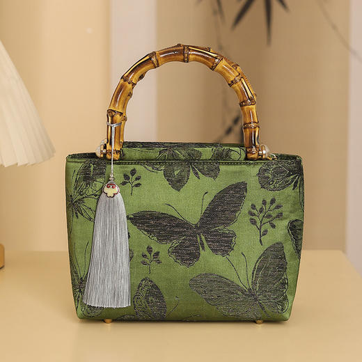 【绿光碟语】绣花手提包  古风旗袍宴会金属手提包QB 商品图1