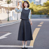 时尚休闲套装秋冬新款女装气质背心马甲+衬衫+半裙三件套裙HR-CZJ7813 商品缩略图0