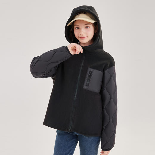 笛莎Deesha青少年女童套装2024冬季新款淑女学院风三合一羽绒套装 商品图1