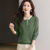 CC-53-5976春秋新款羊毛针织打底衫女时尚翻领年轻毛衣减龄上衣批发 商品缩略图2