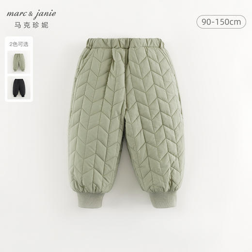 [校服神器]马克珍妮男童时尚麦穗绗缝束脚棉裤儿童裤子冬装241332 商品图0