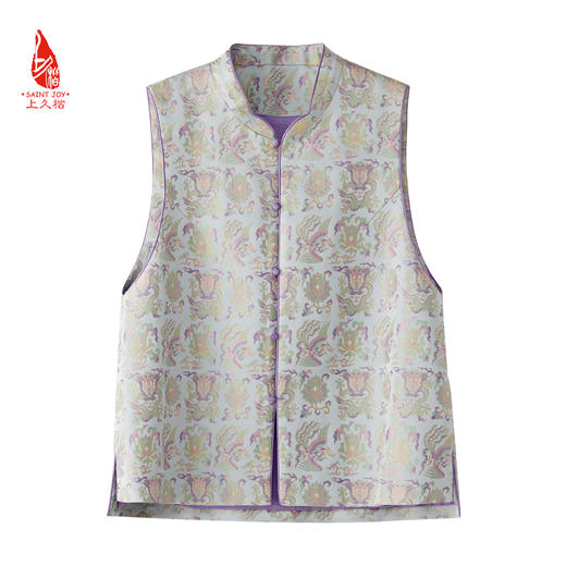 SAINTJOY/上久楷女式宋锦马甲  龙凤穿莲纹锦 CY1044207007 商品图3