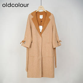 oldcolour复古气质百搭撞色手工呢料中外套女L45156531