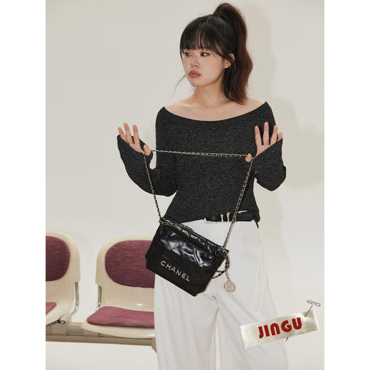 2024年新款白标~实穿top王~可一字领花纱套头长袖毛衫 商品图1