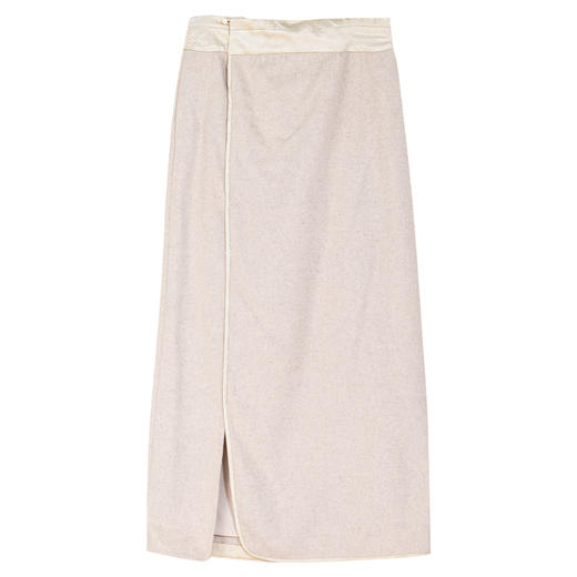 牧衣游原创 羊毛混织毛呢半裙百搭保暖轻盈直筒半身裙新款 江风静 商品图4