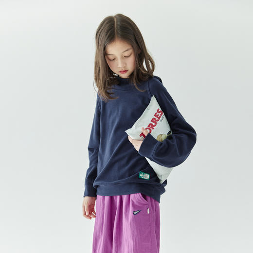 棵初2024年冬季新品儿童双面德绒连帽衫上衣亲子装简约慵懒感卫衣 商品图4