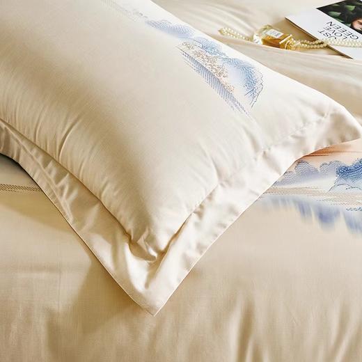 【7楼】富安娜国绣独幅床单四件\国色系列·夕照雾海，单被加大，黄 商品图3