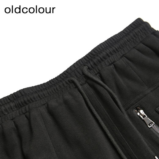 oldcolour秋冬款黑色休闲简约气质百搭松紧腰中长款半身裙女DM45063004 商品图2