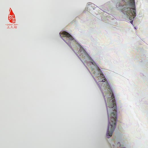 SAINTJOY/上久楷女式宋锦马甲  龙凤穿莲纹锦 CY1044207007 商品图7