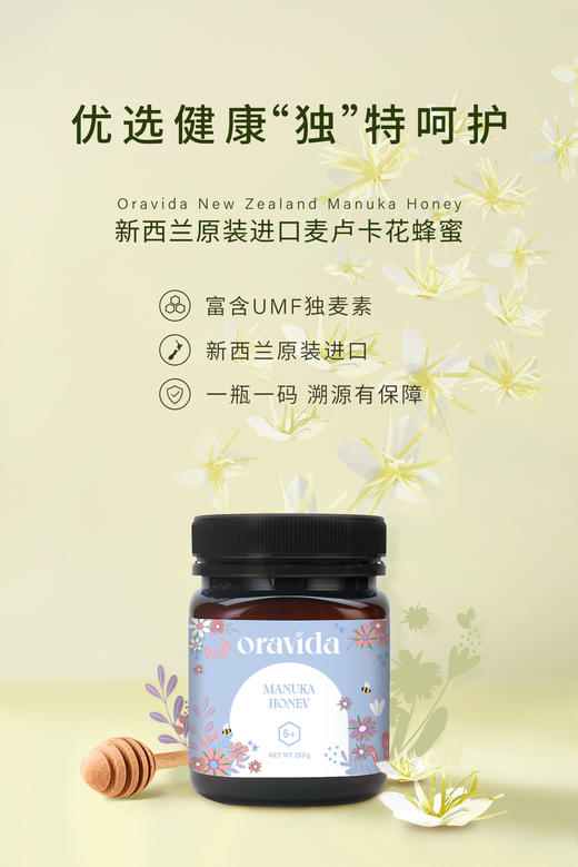 兰维乐新西兰原装进口麦卢卡蜂蜜 （UMF6+ 250g） 商品图1