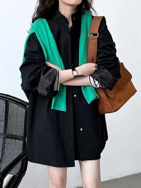 立领工装风衣老钱派小A风衣外套