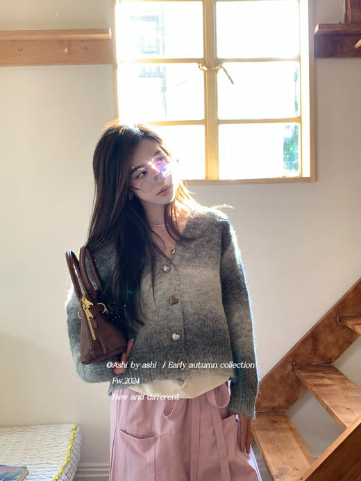 一眼钟情马海毛渐变开衫 商品图4