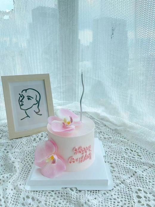 简约蝴蝶兰蛋糕（仿真花） 商品图0