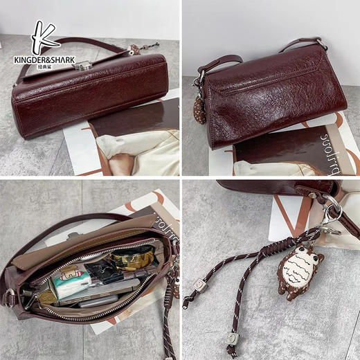 经典鲨2024年秋季新款纯色气质单肩手提腋下包 KGB53-D395771 商品图1