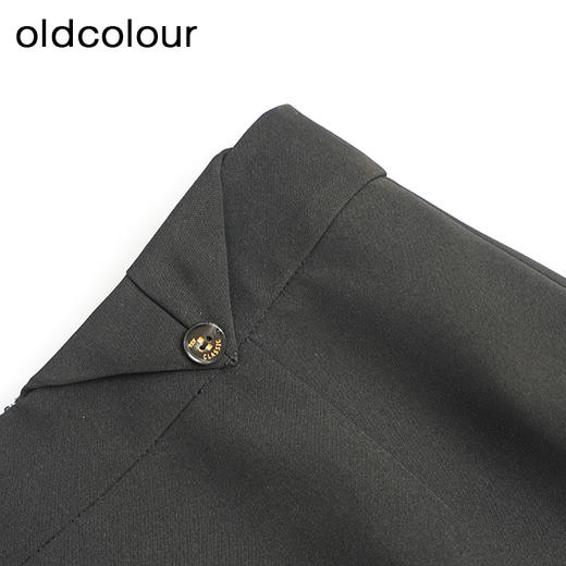 oldcolour春秋款黑色百搭高腰显瘦直筒中长款半身裙女DM33063169 商品图2