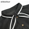 oldcolour秋冬款黑色高腰气质百褶长袖连衣裙DN43103607 商品缩略图2