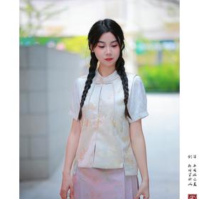 【惊岁流光·烟紫】马面裙织金妆花改良国风新中式娇俏粉马面套装