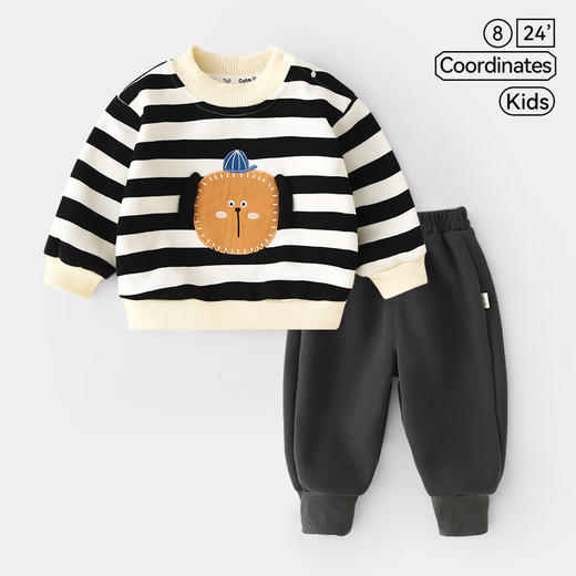 【趣玩卫衣套装，萌萌搭~】新款儿童春秋季两件套 卡通恐龙男童衣服套装 休闲百搭童装衣服-QQ 商品图8