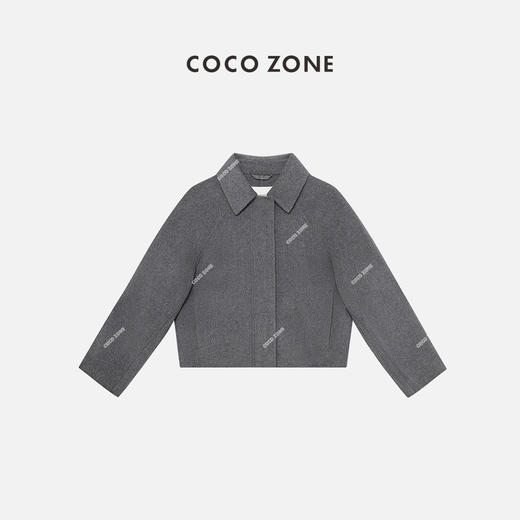 COCO ZONE 2024高级感气质小翻领插肩袖纯色休闲外套24C10196 商品图0