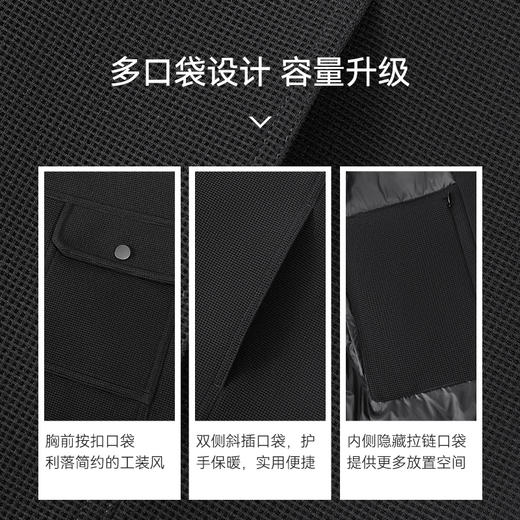 十如仕梭织华夫格弹力羽绒保暖夹克-OW08 商品图4
