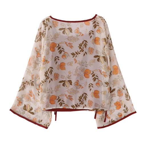 裁缝学苑AS344复古V领系带罩衫纸样吊带套装上衣雪纺衫打版裁剪样板 商品图3