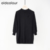 oldcolour春秋款黑色简约气质百搭宽松中长款针织连衣裙M32106234A 商品缩略图0