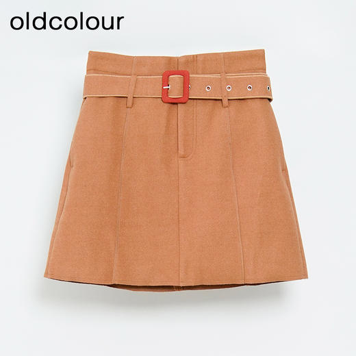 oldcolour秋冬款复古高腰百搭短款半身裙女L42061267 商品图0