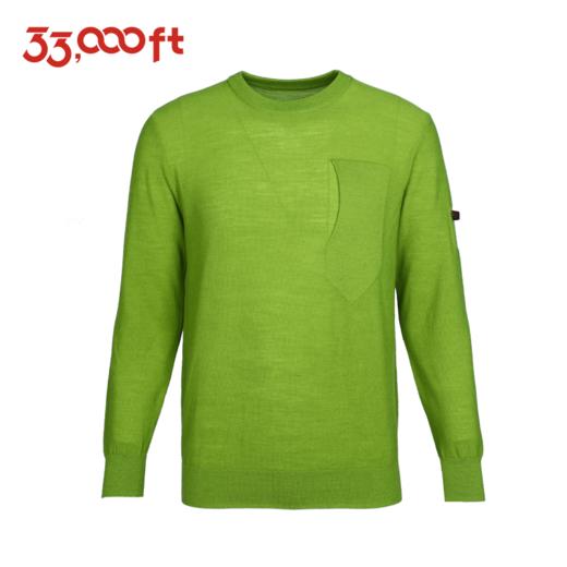 33000ft户外休闲衣男商务户外轻薄保暖透气柔软亲肤圆领羊毛衫 商品图1