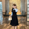 奢姿大码女装2024秋季假两件时尚学院风裙子胖妹妹气质翻领连衣裙9943890198 商品缩略图1