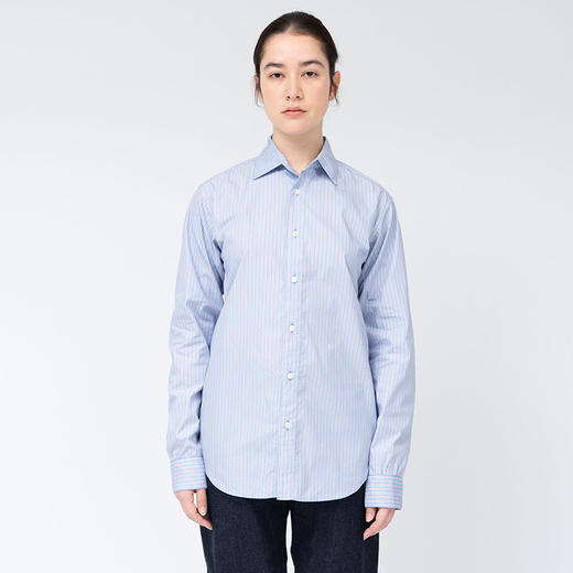 nanamica Classic Fit Shirt 女装经典条纹长袖衬衫 商品图0