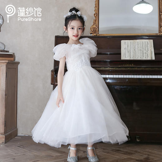 pureshare 女童连衣裙公主裙演出裙子气质礼服-铃兰与波斯菊 商品图2