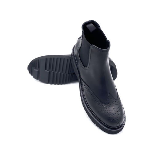 国货优品系列经典款布洛克雕花女踝靴DAY STYLE990黑色哑光（超轻款） 商品图4