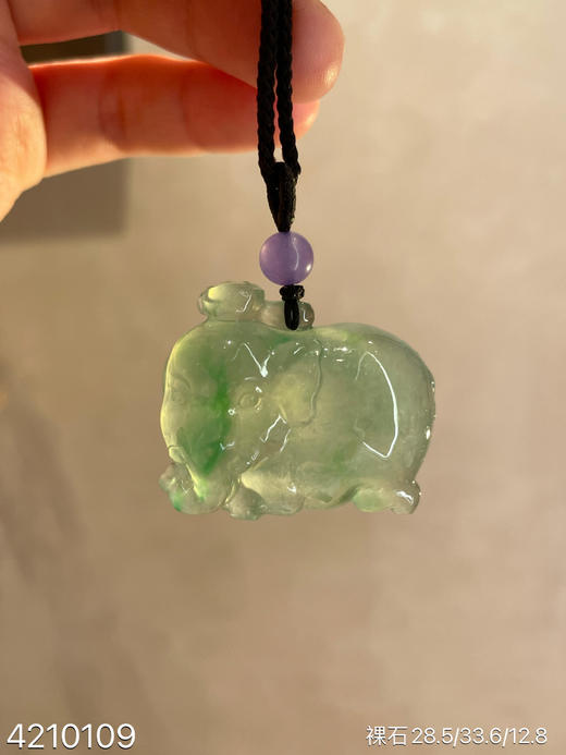 高冰飘翠大象素件【4210109】具体价格微信咨询 商品图0