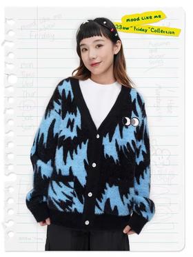 Mood Like Me/MMY2351/眼睛皮标仿貂毛针织毛衣