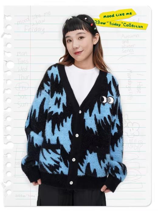 Mood Like Me/MMY2351/眼睛皮标仿貂毛针织毛衣 商品图0