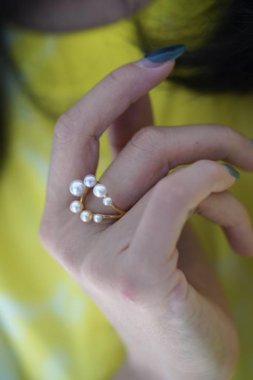 Akoya戒指「马蹄满天星」 商品图1