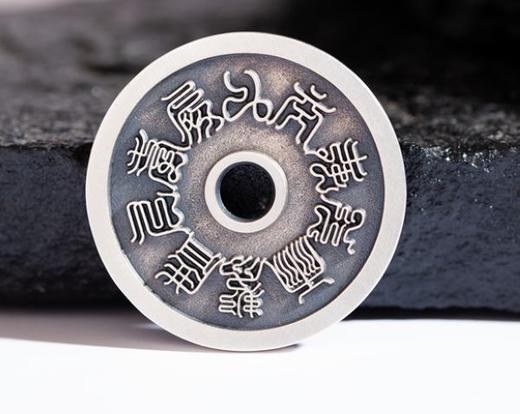 矩德泉坊 纯银手作  十字天经背八卦（3厘米版）QY401010798 商品图2